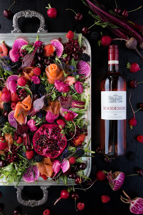 Chef Mynhardt Joubert of 'Kokkedoor' fame pairs his signature home-cured salmon trout with KWV’s Roodeberg Rosé