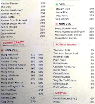 Quality Restaurant menu 1