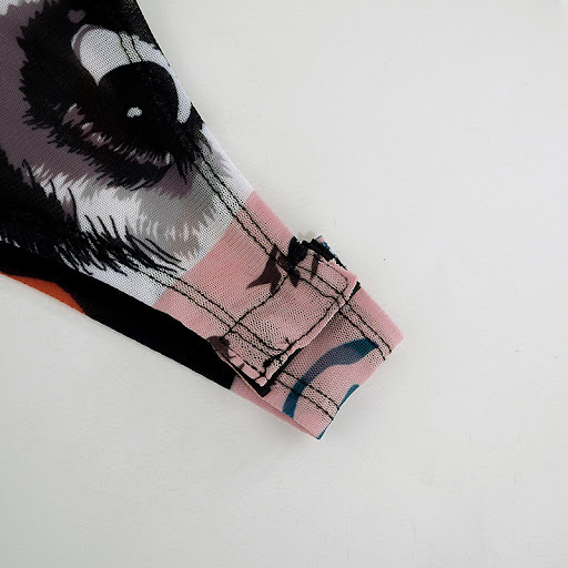 Title 7, Womens Fashion Printed Tight Jumpsuit, a styli...