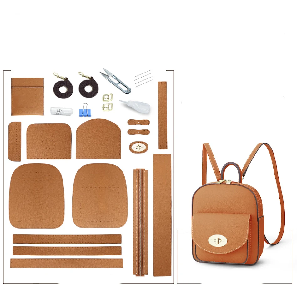 Mochila feminina de moda, artesanal, em couro genuíno, feita à mão, elegante e resistente, perfeita para uso diário e viagens.