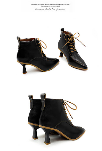 Title 7, French Retro Pointed Womens Stiletto Heel Ankl...