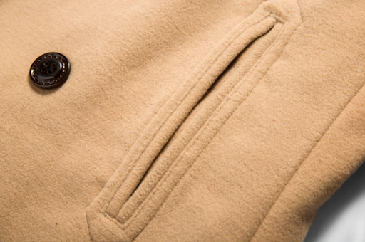 Title 6, Solid Color Slim Long Trench Coat Plus Size Men...