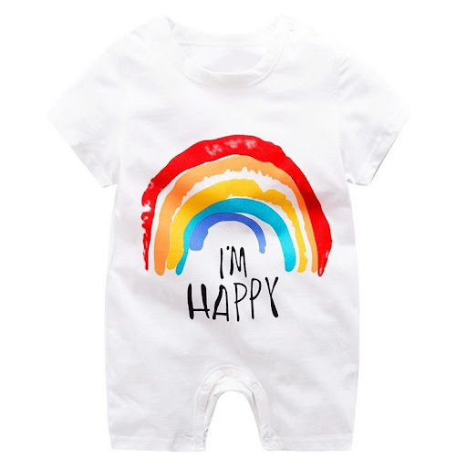 Title 1, Cotton Romper Cartoon Fart Clothes Fun baby out...