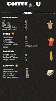 Coffee With U menu 3