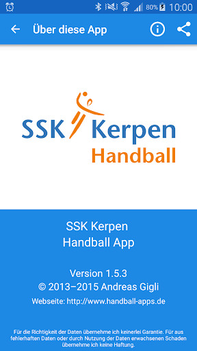 Screenshot SSK Kerpen Handball