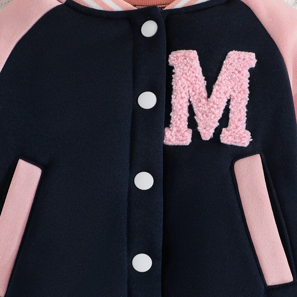 Kinder baseball uniform tweedelig met capuchon, letterkleurencombinatie, perfect om te spelen en te leren, comfortabel.