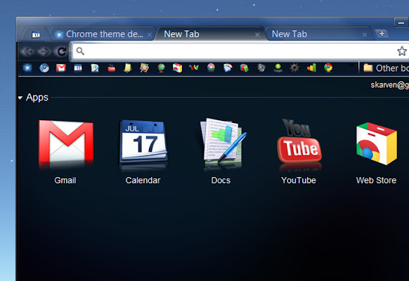 Fade to Black Skin (by Skarv) chrome extension