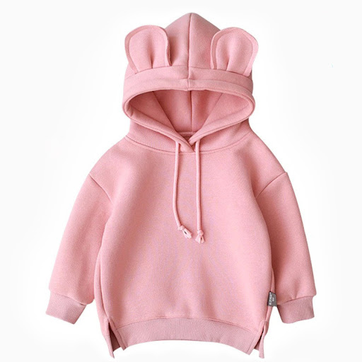 Title 7, Cartoon solid color fleece long-sleeved hooded ...