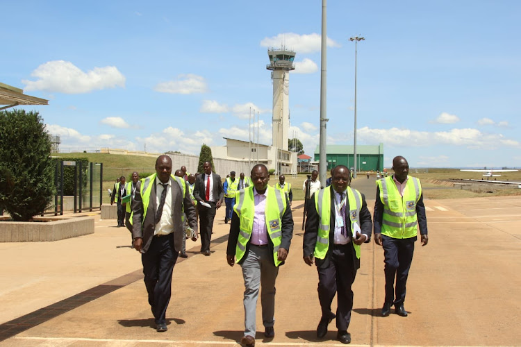 Uasin Gishu county officials during a tour at the Eldoret Airport on October 25th 2022