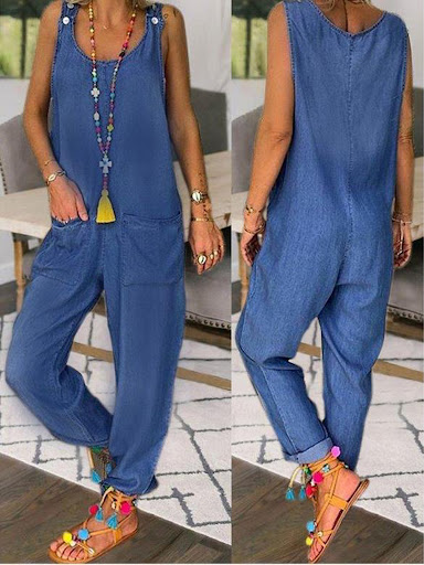 Title 2, Solid Color Loose Denim Tencel Imitation Denim ...