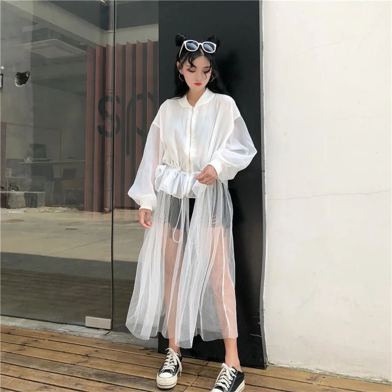 Veste-kimono en maille mi-longue, protection solaire, cardigan fin – parfait pour une protection solaire légère et élégante.