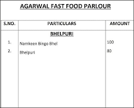 Agarwal Fast Food Parlour menu 2