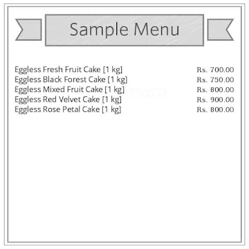 PAL JI BAKERY menu 