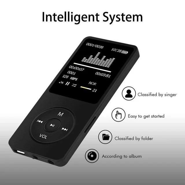 Lettore MP3 sportivo con schermo MP4, scheda di memoria, musica inglese e trasmissione 1.8. Ascolta la tua musica preferita ovunque tu vada.