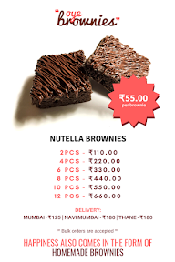 Oye Brownies menu 3