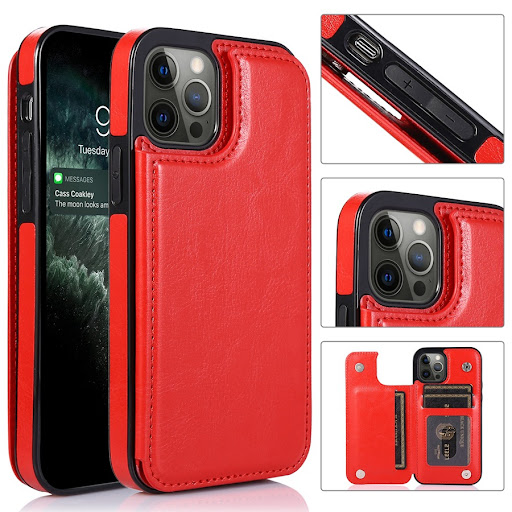 Title 7, Solid Color Double Buckle Mobile Phone Leather ...