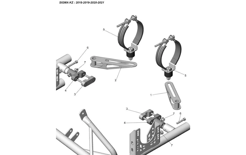 EXHAUST SUPPORT-TM SIGMA KZ 2018 - 2021