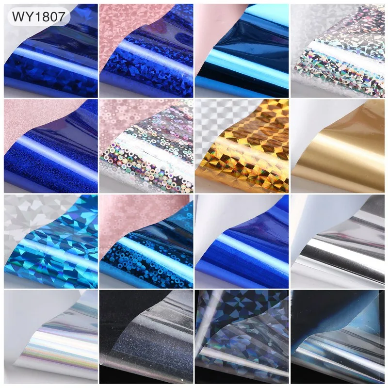 16 stuks 20x4cm Mix Nail Art Transferfolie Stickers voor prachtige nageldesigns. Eenvoudig aan te brengen, duurzaam en perfect voor elke nagelkunst.