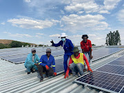 Installation of solar panels. 