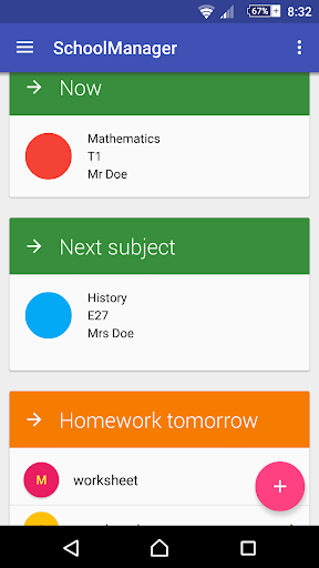 SchoolManager - timetable app