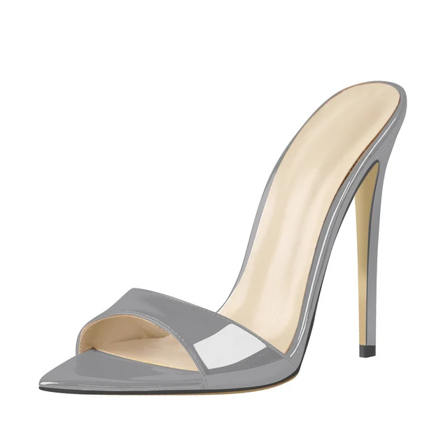 Title 6, Sandalias de tacón de aguja para mujer, punta e...