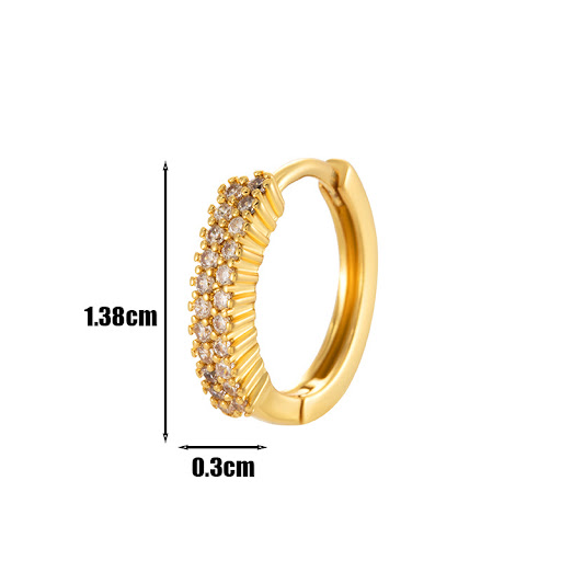 Title 5, Copper Inlaid Zircon Cartilage Ear Stud Single....