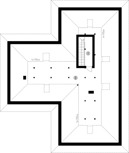 Dom Parterowy 7 - Rzut strychu
