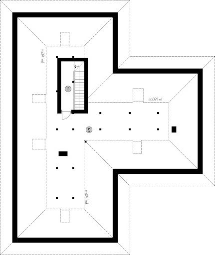 Dom Parterowy 7 - Rzut strychu