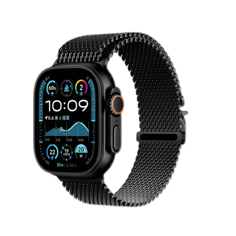 Bracelet Milanais avec boucle parachute pour montre. Ajustement sûr, style élégant et confort optimal pour votre montre.