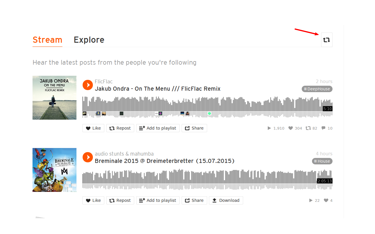 Repost-Toggle for Soundcloud Preview image 0