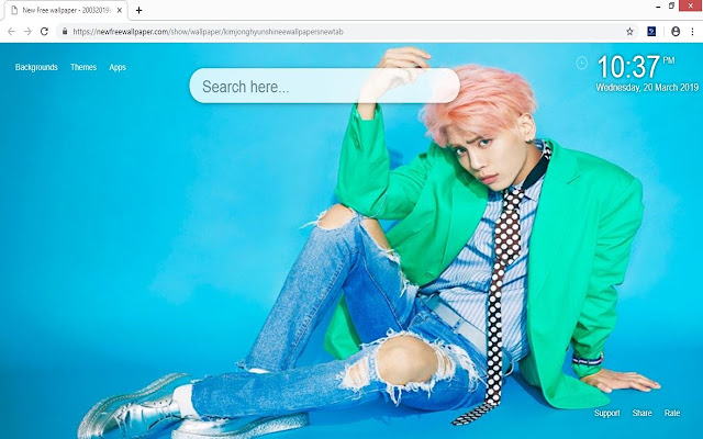 Kim Jonghyun Shinee wallpapers new tab