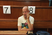 Andre Gerhard Ackerman in the Johannesburg high court on Monday after his arrest at the weekend.