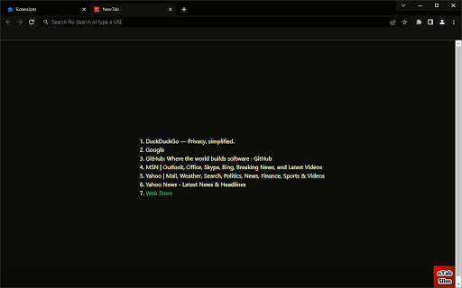 New Tab Slim