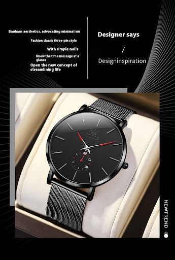 Title 2, Fashion Siamese Buckle Thin Simple Quartz Watch...