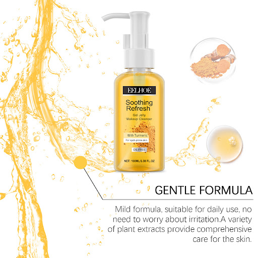 Title 2, Turmeric Makeup Remover Gel Cleansing Facial Ge...