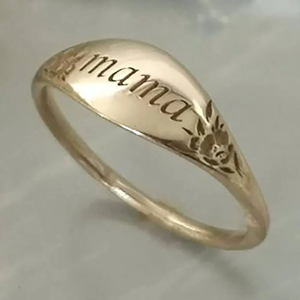 Title 1, Bague cadeau de vacances avec lettres de maman,...