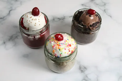 Triple Combo Ice Cream Jar Cakes