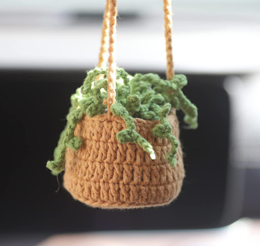 Title 26, Car Plant Decoration Knitting Wool, add a touch...
