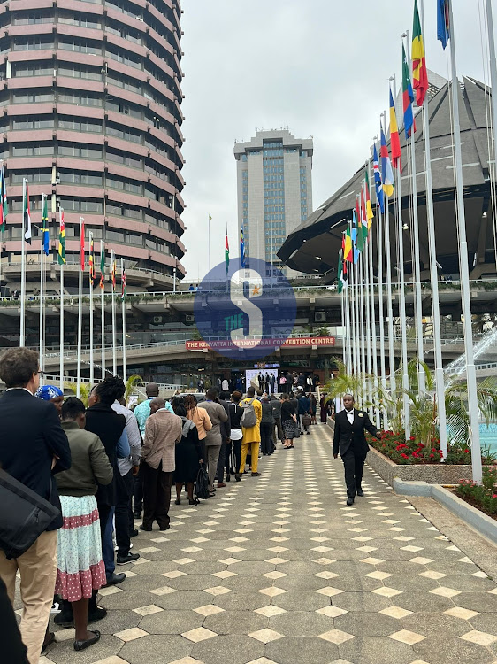 Delegates at the KICC ahead of the Climate Summit.