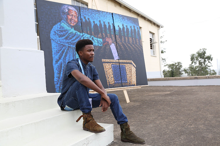 The art work of Nhlakanipho Mkhize was commissioned for Freedom Day celebrations at the Ohlange Institute in Inanda, Durban.