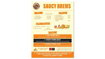Saucy Brews menu 