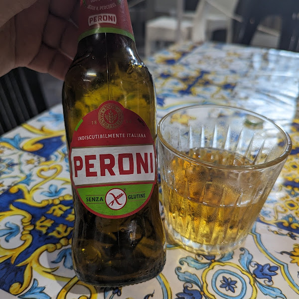 Gluten removed Peroni beer