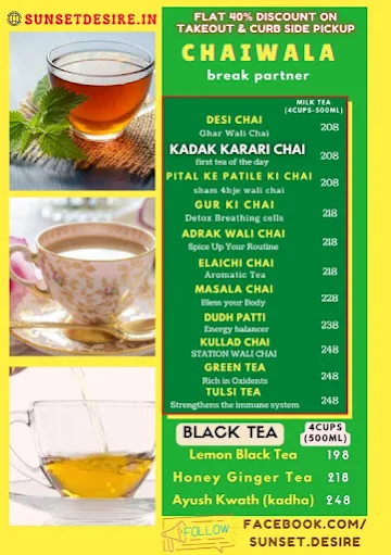 Chaiwala menu 