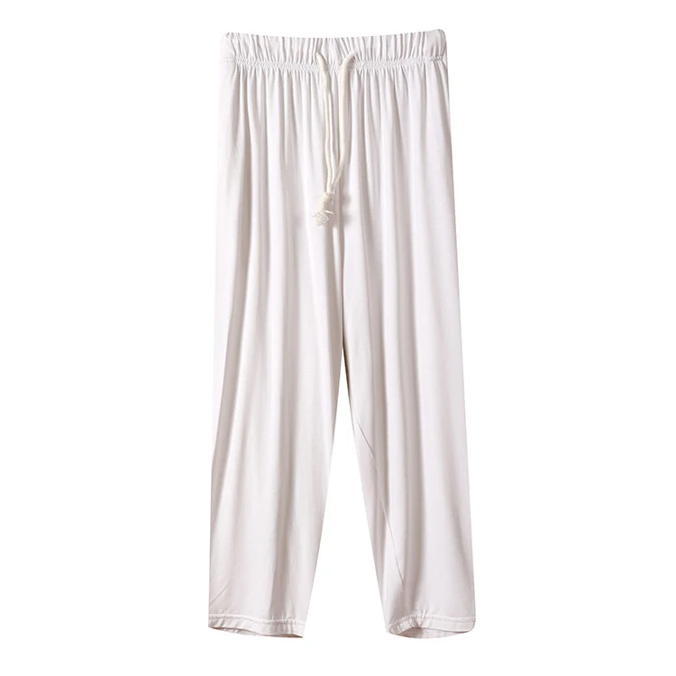 Calças Cropped Casuais Soltas Plus Size Masculinas com Elasticidade
