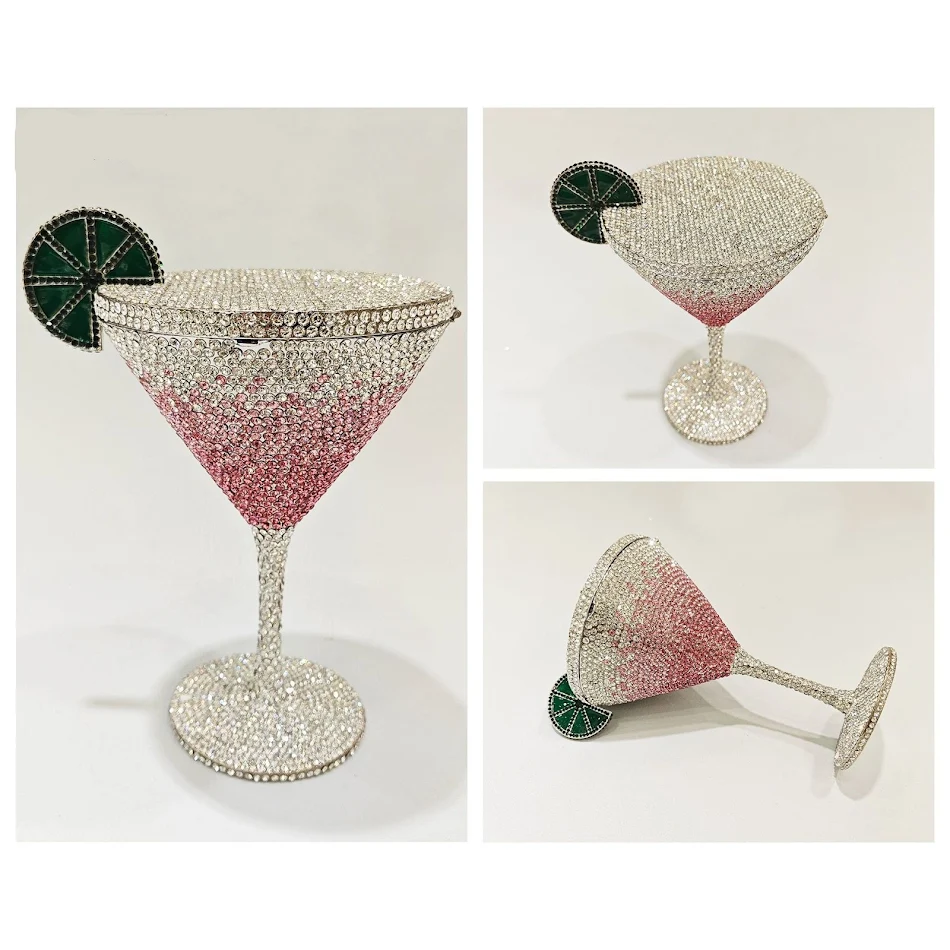 Holle strass cocktail clutch, stijlvolle accessoire voor diners en avonden uit, voegt glamour toe aan elke outfit.