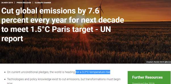 Une augmentation de la temperature mondiale