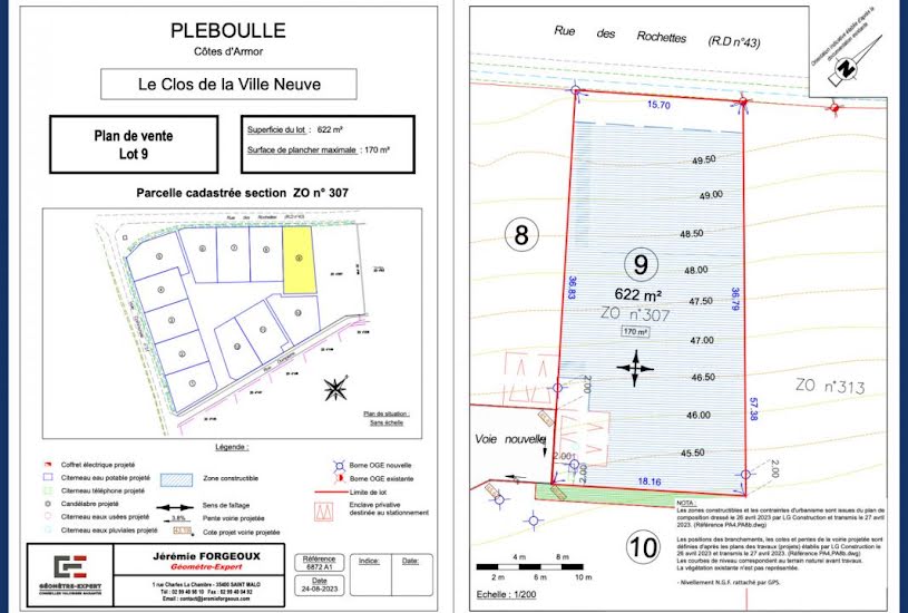  Vente Terrain à bâtir - à Pléboulle (22550) 