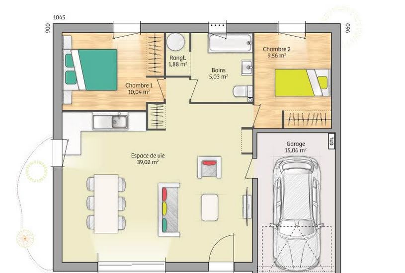  Vente Terrain + Maison - Terrain : 500m² - Maison : 65m² à Martainville-Épreville (76116) 