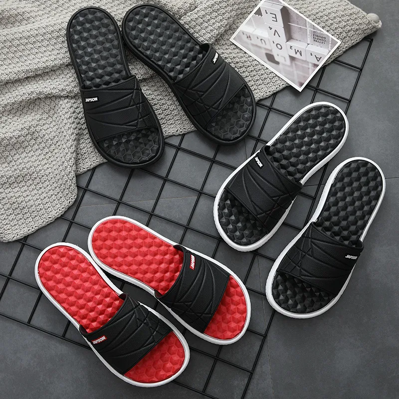 Men's Tide Drag Non-Slip Massage Slippers Bath Flip Flops Comfortable and secure bath sandals offering a relaxing massag