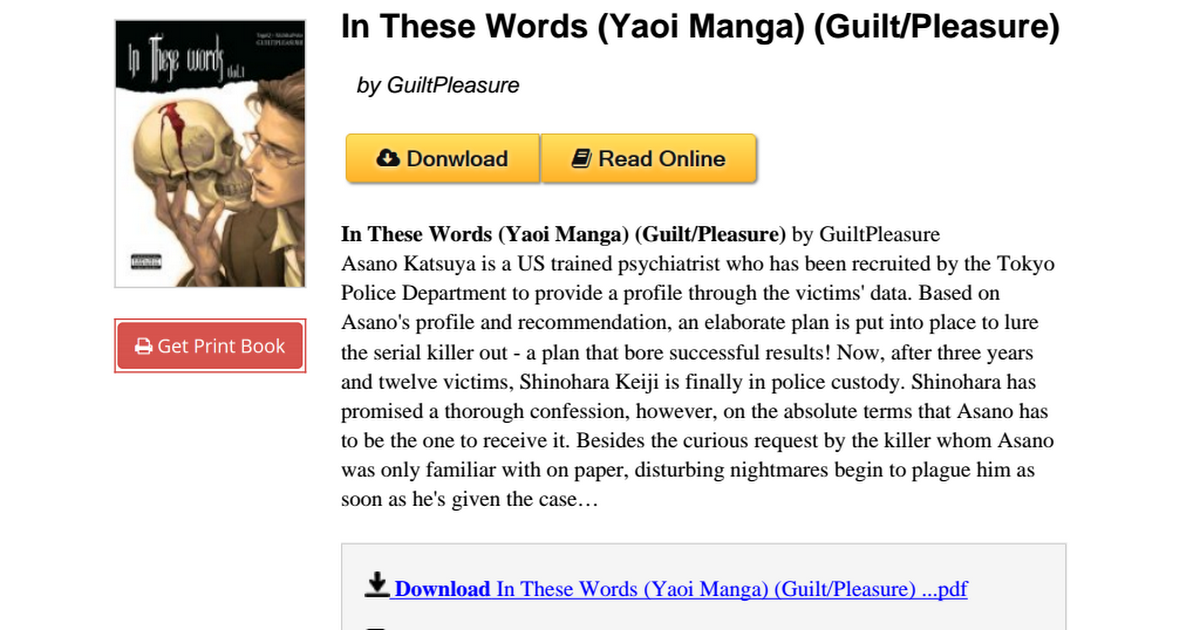 These Words Manga Guilt Pleasure Pdf Google Drive